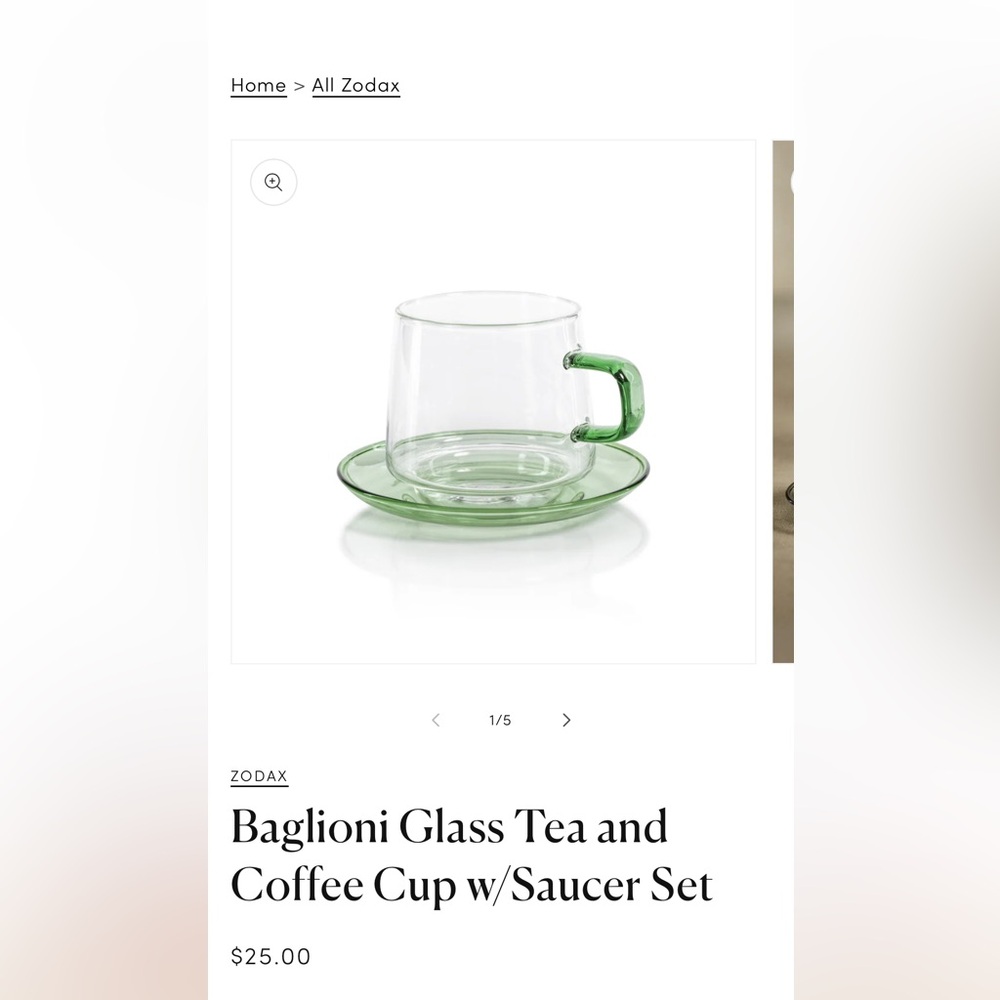 2 Borosilicate Green tinted Tea, Coffee or Espresso Glass cups - Picture 12 of 13